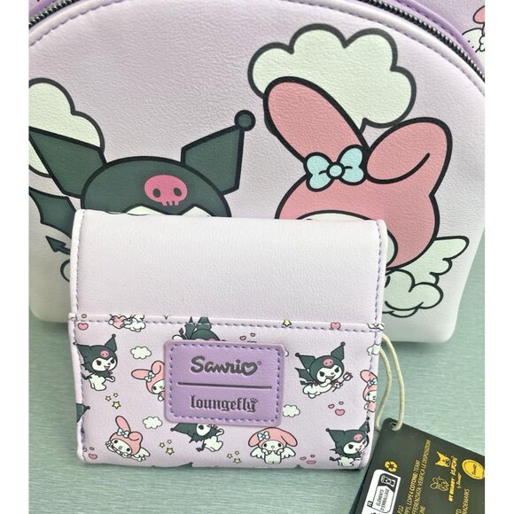 Loungefly Sanrio Kuromi & My Melody Angel & Devil Mini Backpack & Wallet Set main image 8